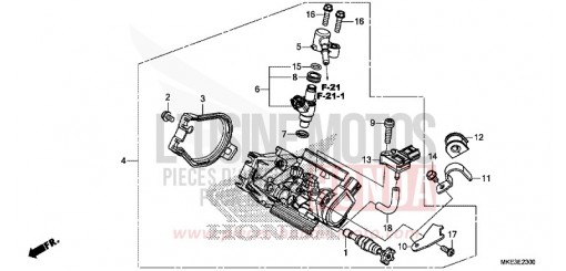 THROTTLE BODY CRF450RXJ de 2018